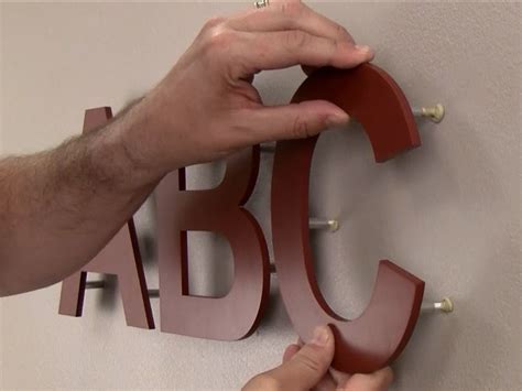 How to install cut metal letters with stud mounts 